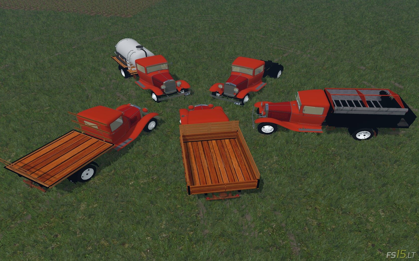 In the Pack includes: - Truck Tracker - Truck for transporting bales - Flat...
