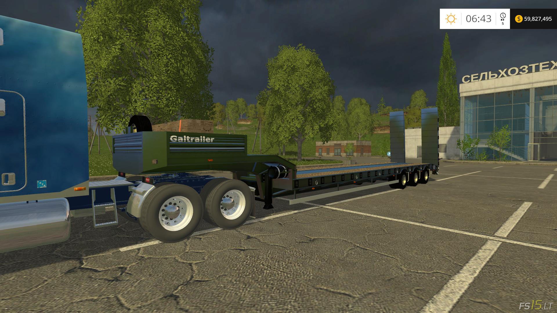 Low Loader Gale Trailer v 2.0 Multicolor | FS15 mods - FS15.LT