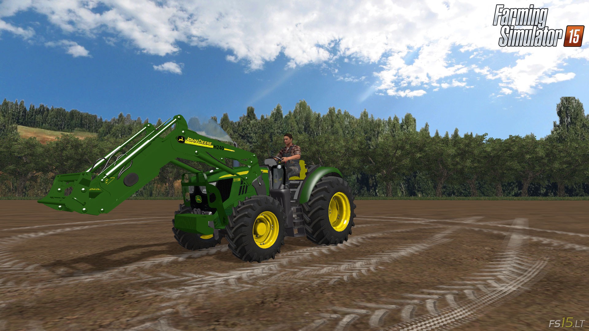 John Deere 5115M without Cab + FL | FS15 mods - FS15.LT